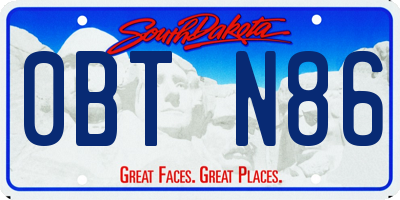 SD license plate 0BTN86