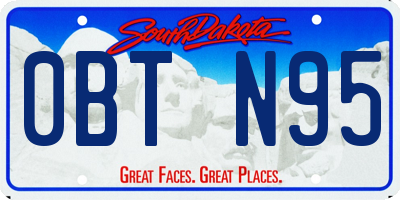SD license plate 0BTN95