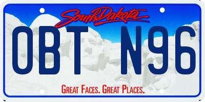 SD license plate 0BTN96