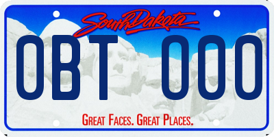 SD license plate 0BTO00