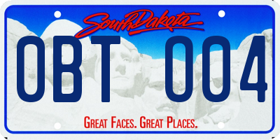 SD license plate 0BTO04
