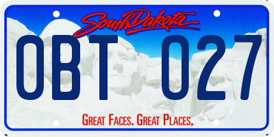 SD license plate 0BTO27