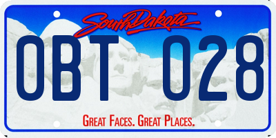 SD license plate 0BTO28