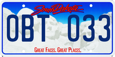 SD license plate 0BTO33