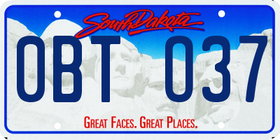 SD license plate 0BTO37