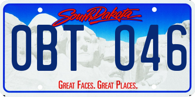 SD license plate 0BTO46
