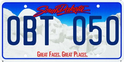 SD license plate 0BTO50