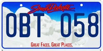 SD license plate 0BTO58
