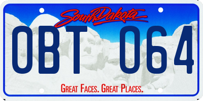 SD license plate 0BTO64