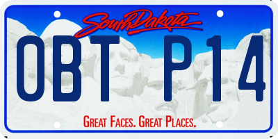 SD license plate 0BTP14