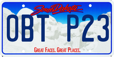 SD license plate 0BTP23