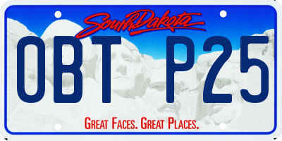 SD license plate 0BTP25