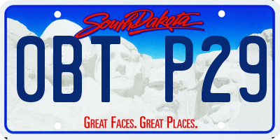 SD license plate 0BTP29