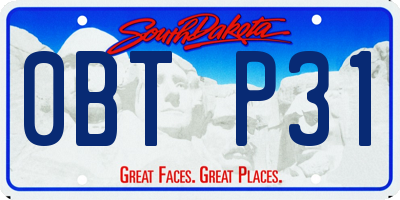 SD license plate 0BTP31