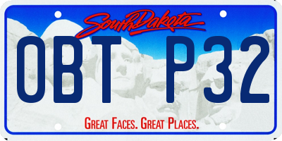 SD license plate 0BTP32