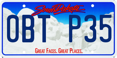 SD license plate 0BTP35
