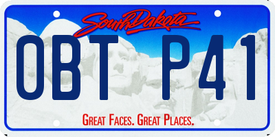 SD license plate 0BTP41