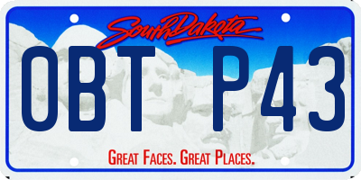 SD license plate 0BTP43