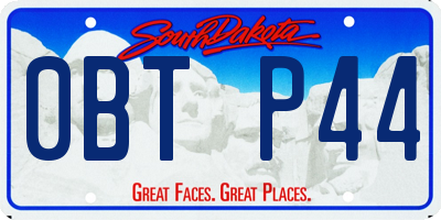 SD license plate 0BTP44