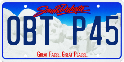 SD license plate 0BTP45