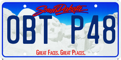 SD license plate 0BTP48