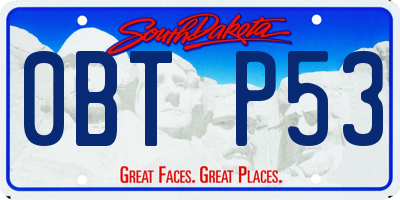 SD license plate 0BTP53