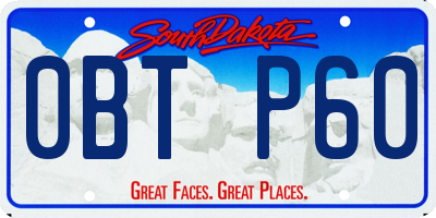 SD license plate 0BTP60