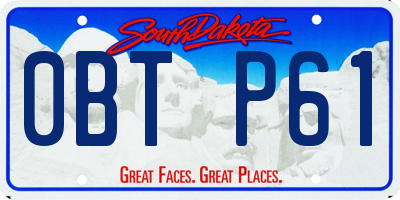 SD license plate 0BTP61