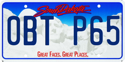 SD license plate 0BTP65