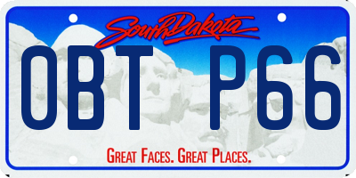 SD license plate 0BTP66