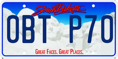 SD license plate 0BTP70