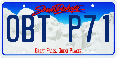 SD license plate 0BTP71