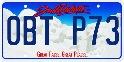 SD license plate 0BTP73