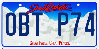 SD license plate 0BTP74