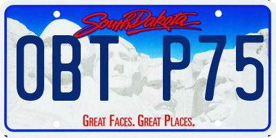 SD license plate 0BTP75