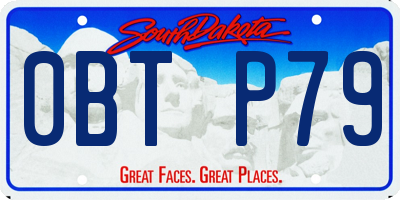SD license plate 0BTP79