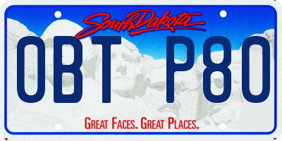 SD license plate 0BTP80
