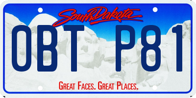 SD license plate 0BTP81