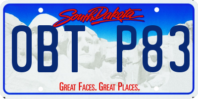 SD license plate 0BTP83