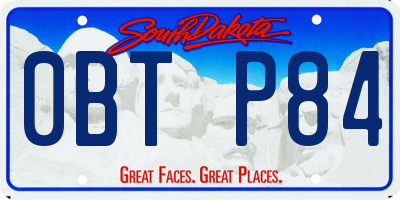 SD license plate 0BTP84