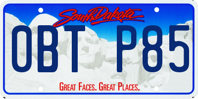 SD license plate 0BTP85