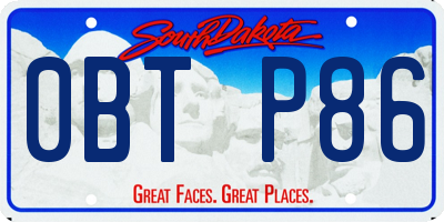 SD license plate 0BTP86