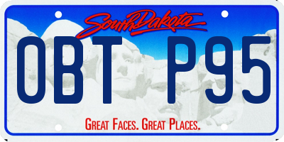 SD license plate 0BTP95