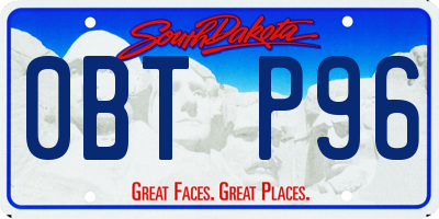 SD license plate 0BTP96
