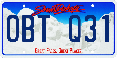 SD license plate 0BTQ31
