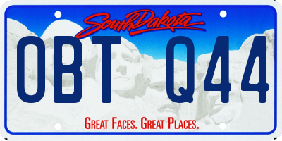 SD license plate 0BTQ44