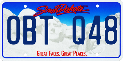 SD license plate 0BTQ48