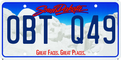 SD license plate 0BTQ49