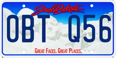SD license plate 0BTQ56
