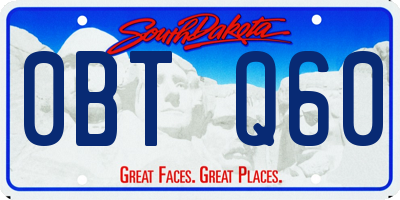 SD license plate 0BTQ60